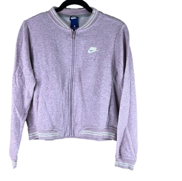 Nike Women's Mauve Casual Athleisure  Zippered Sweatshirt Track Jacket - Picture 1 of 10